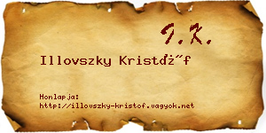 Illovszky Kristóf névjegykártya